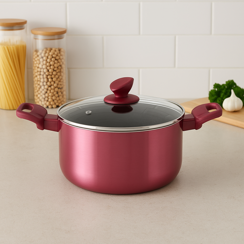 WT-SP004 Panela para caçarola prensada com fundo de indução rosa