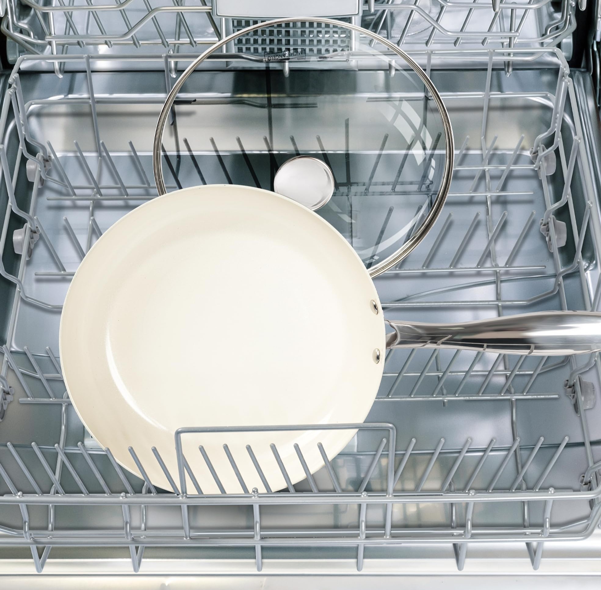 WT-FP001 frigideira prensada branca com revestimento antiaderente apto para contato com alimentos