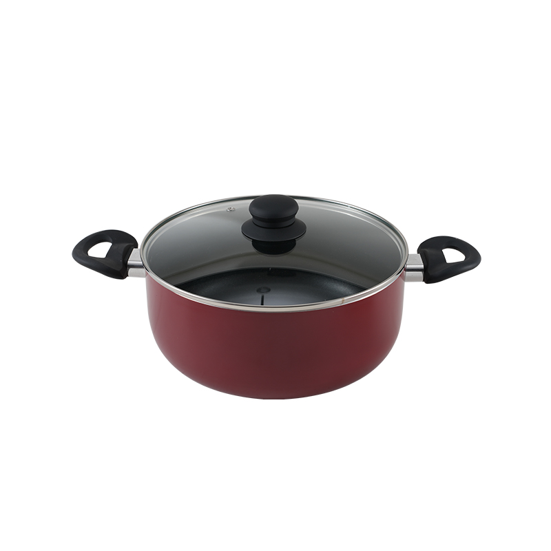 WT-SP002 Panela para caçarola prensada antiaderente vermelha