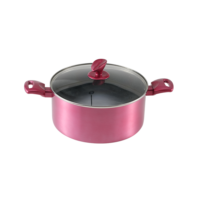 WT-SP004 Panela para caçarola prensada com fundo de indução rosa
