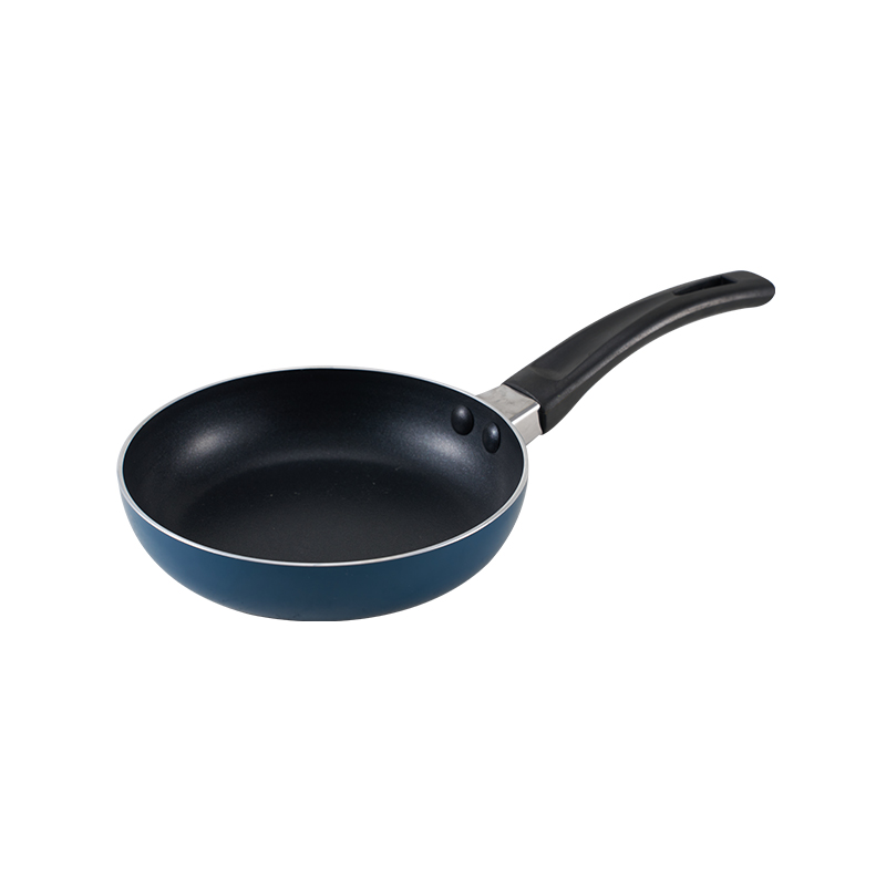WT-FP010 Frigideira prensada com pintura antiaderente azul para contato com alimentos
