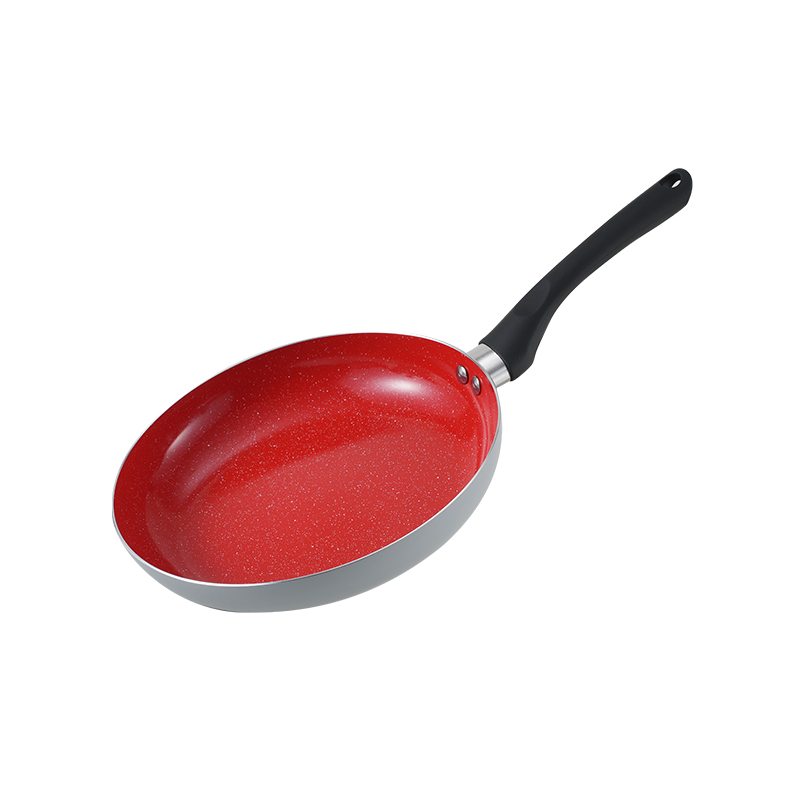 WT-FP029 Frigideira prensada com pintura antiaderente de cerâmica vermelha